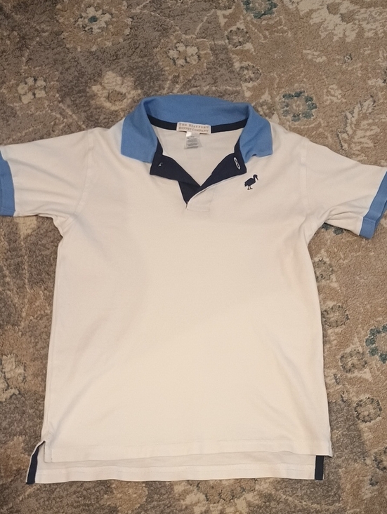 The Beaufort Bonnet Company Other - The Beaufort Bonnet Company White Polo with Light Blue Collar & Navy Trim